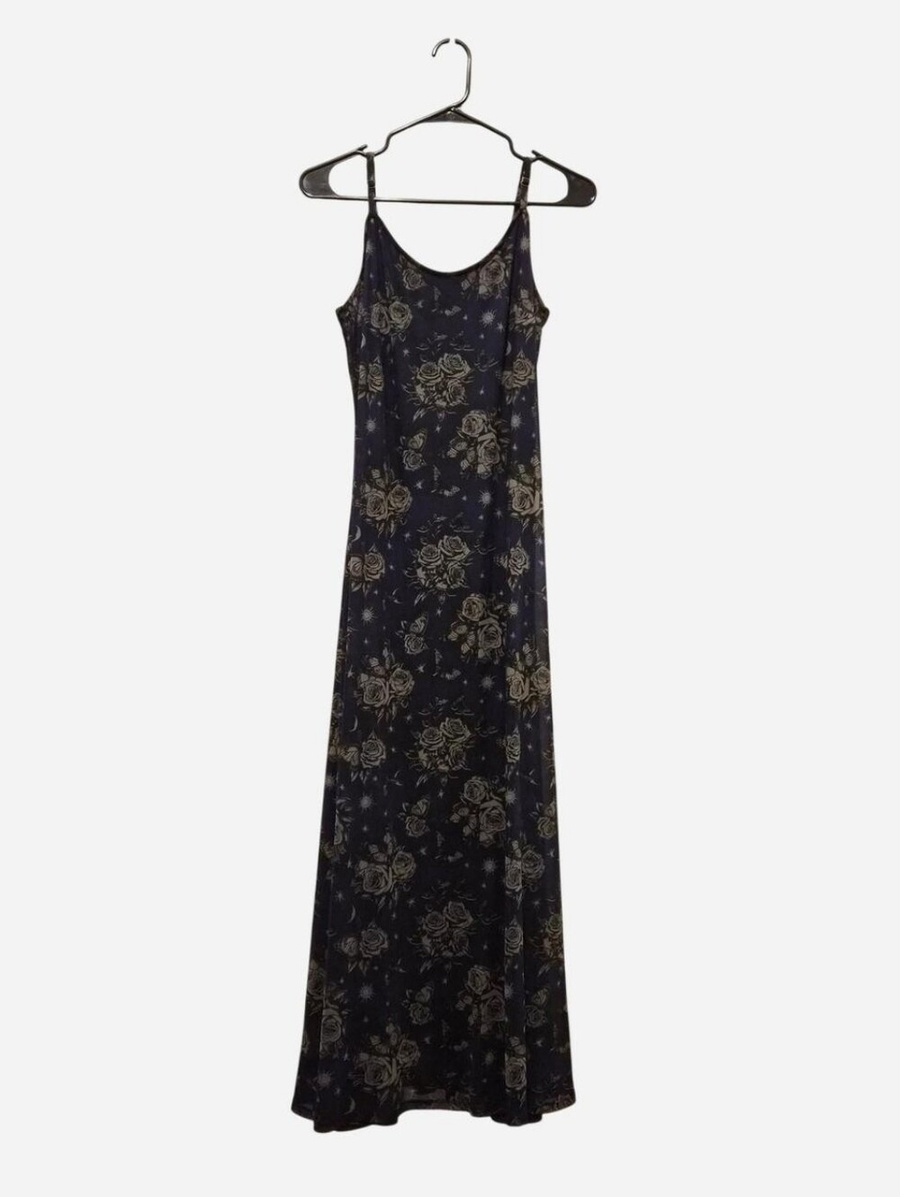 Cosmic Aura Mesh Midaxi Floral & Celestial Navy Dress - Picture 2 of 8